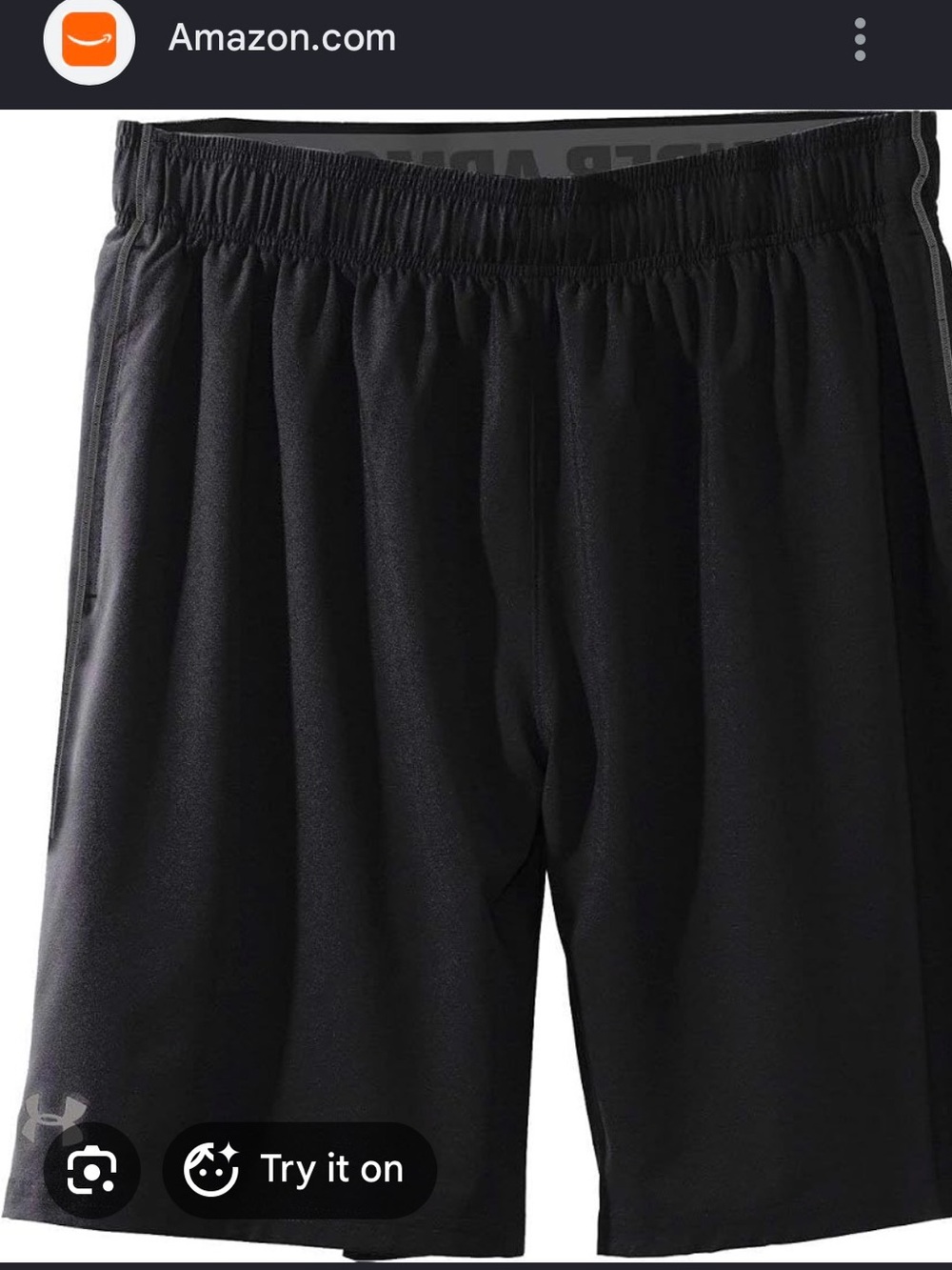 3XL Under Armour Black Men's Athletic Shorts with Gray Side Stripe